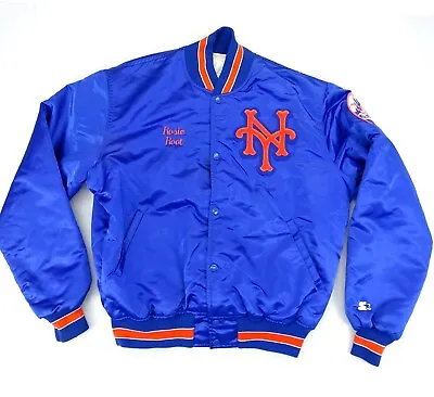 VTG Starter Diamond Collection New York Mets Satin Lined Jacket L Personalized  • $124.95