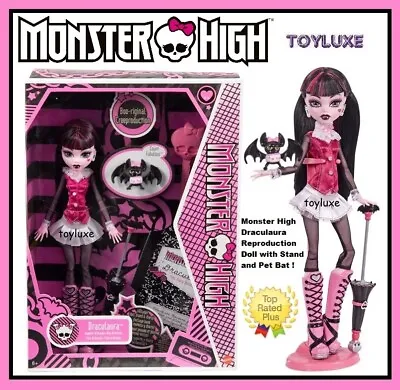 Monster High Draculaura Reproduction Doll Pet Bat & Stand New Original Dracula • $249.95