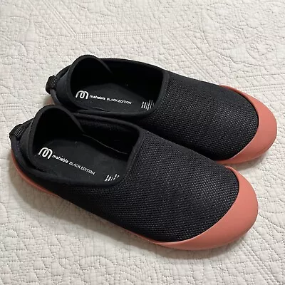 Mahabis Women’s Black Edition Slippers With Coral Color Sole Size 39 • $25