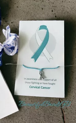 Cervical Cancer Awareness Wish Bracelet Sentimental Keepsake Gift  • £3.99