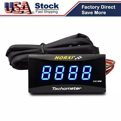 Koso Motorcycle Rev Counter Digital Tachometer RPM Meter Norxi Tachometer Blue • $17.39