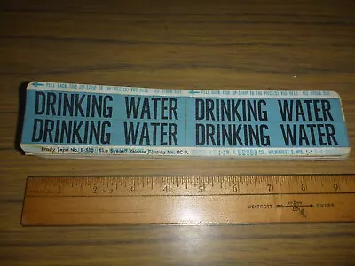 WH BRADY Milwaukee Tool Shop Industrial Sticker Label Decal Small Drinking Water • $5.44