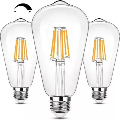 E26 LED Bulb 60 Watt Equivalent Dimmable Edison Bulbs 800 Lumens High Brightnes • $23.67