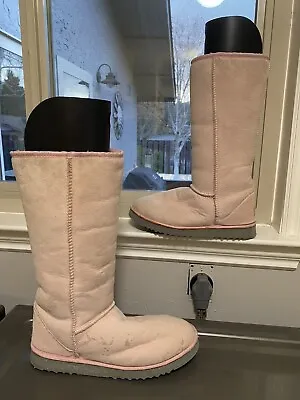 UGG Australia Deluxe Classic Tall Boots Women’s Size US10 Barbie Pink Fur • $55