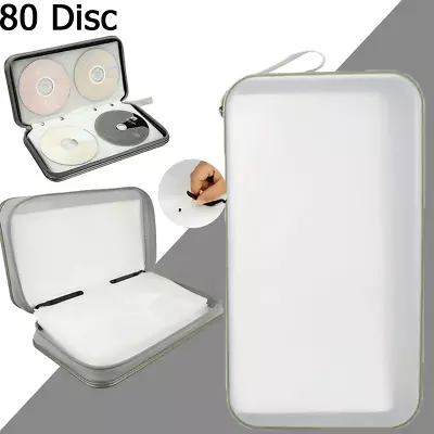 $9.49 • Buy 80Disc Sleeve CD DVD Carry Case Holder Bag Album Wallet Storage Ring Binder Book