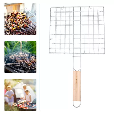 Griddle Plate Barbecue Grill Basket Cooling Racks Wire Mesh Metal Barbecue Net • £10.99