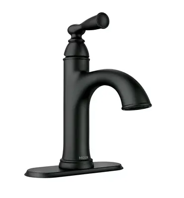 Moen Banbury 84945BL 4'' Centerset Single Handle Bathroom Faucet Matte Black • $50