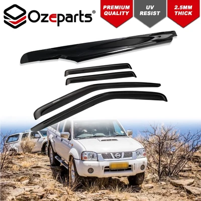 $105.60 • Buy Bonnet Protector + Weathershields Window Visors For Nissan Navara D22 2001~2015