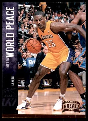 2012-13 Panini Threads Metta World Peace Los Angeles Lakers #69 • $1