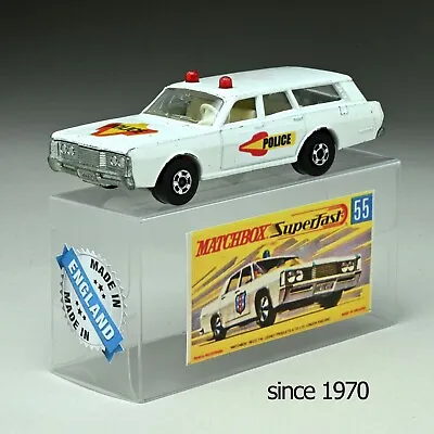 1971 Lesney Matchbox Superfast No.55 Mercury Police Commuter Diecast Toy Car • $16