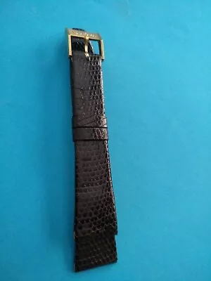 NOS Vintage Genuine Lizard Bulova Watch Black Strap 18mm • $40