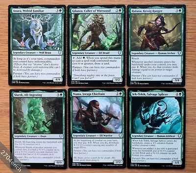 Set Of 6 Commander Legends Green Partner Creatures *NM* (Magic MTG EDH) • $3.35