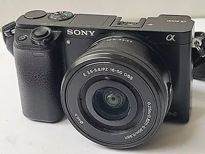 Sony A6000 Digital SLR MIRRORLESS Camera - Black With 16-50mm Lens OSS • $425