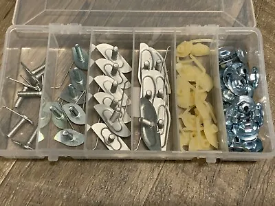 $25 • Buy 60 Pcs Body Moulding Trim Clips With Nuts & Nylon Clips Assortment Fits - 3/4