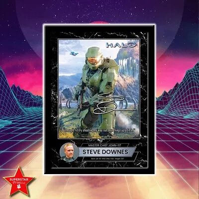 £9.99 • Buy Halo Master Chief Steve Downes Signed Gaming Poster Wall Art Framed