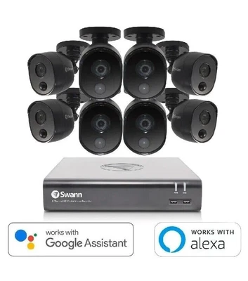 $688.95 • Buy Swann 8 Camera 8 Channel 1080p Smart Full HD CCTV Security System 1TB Hard Drive