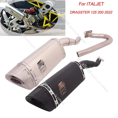 $314.60 • Buy For ITALJET DRAGSTER 125 200 2023 Complete Full Exhaust System Stainless Steel
