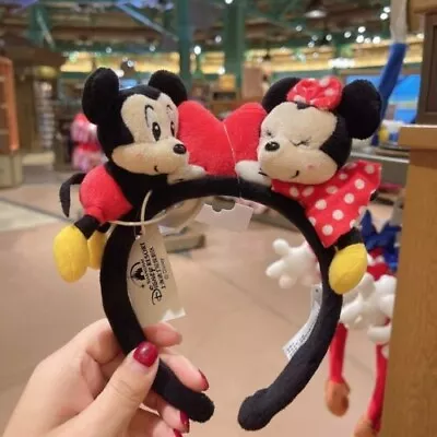 Authentic Disney Mickey Minnie Mouse Couple Ear Headband Shanghai Disneyland • $37.52