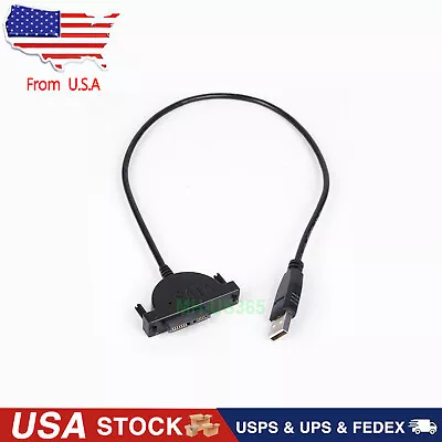 USB 2.0 To Mini Sata II 7+6 13Pin Adapter Converter Cable For Laptop CD/DVD ROM • $7.49