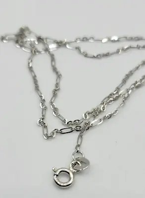 9CT ITALIAN WHITE GOLD CHAIN NECKLACE Total Item Weight: 2.10g Length: 55.00cm • $195