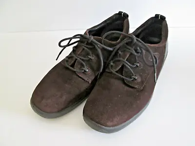 Pre-owned ~ Ecco Soft Suede Lace Up Oxford Casual Shoe Walking ~ Brown Size 7 • £23.65