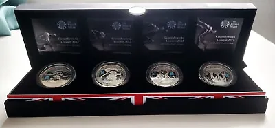 2009 - 2012 Countdown To London Olympics Silver Proof £5 Royal Mint 4 Coin Set • £249.95