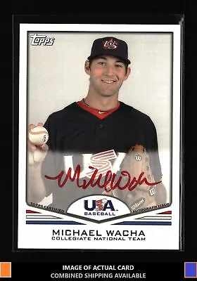 2011 Topps USA Baseball #USA-A21 Michael Wacha Autographs Red /99 Auto • $9.95