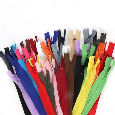 Invisible Nylon Zip Zips Zipper Concealed Closed End Sewing Inch 20cm Up To 65cm • £1.99