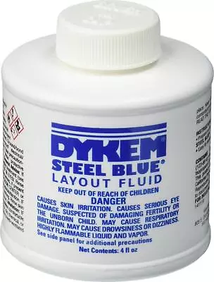 Dykem 80300 Steel Blue Layout Fluid Brush-in-Cap (4oz) • $26.77