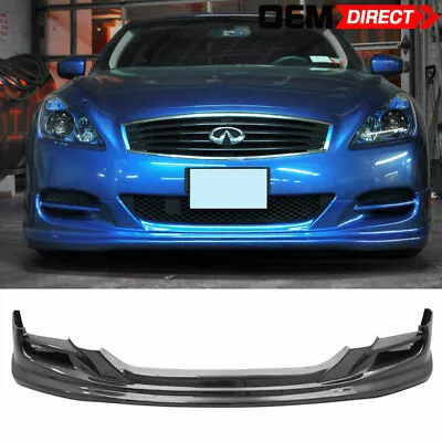 Fits 08-14 Infiniti G37 Coupe Q60 TS Style Front Bumper Lip Spoiler Unpainted PU • $284.99