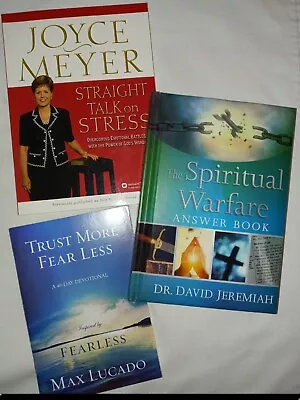 Set Of 3 Books By Joyce Meyer Max Lucado And David Jeremiah  • $15.46
