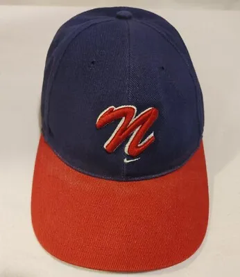 Nike Vintage 90s Small Swoosh Hat Script Logo Baseball Cap Fitted 7 3/8 • $14