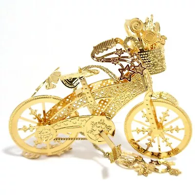 2012 Two Wheeled Treasure Bike Danbury Mint Christmas Ornament 23k Gold Plated • $71.96