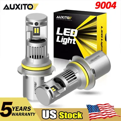 2x AUXITO 9004 HB1 LED Headlight Bulbs Kit 6000K High Low Beam 90W White Canbus • $47.99