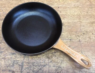 Le Creuset Cast Iron Frying Pan Skillet 20cm Brown. Chipped. See Photos. • £20