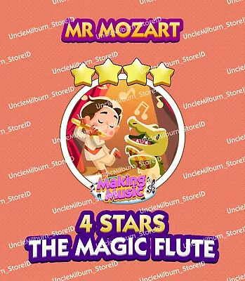 The Magic Flute - Mr Mozart | Sticker Set 11 | Monopoly Go! 4 Stars ⭐ • $2.99