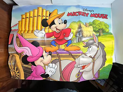 Disney Mickey Mouse Folded Movie Poster In Excellent Condition - 22x30 Rare • $18.95