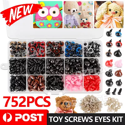 752X Plastic Safety Eyes For Teddy Bear Doll Toy Animal Felting DIY Accessories • $10.95