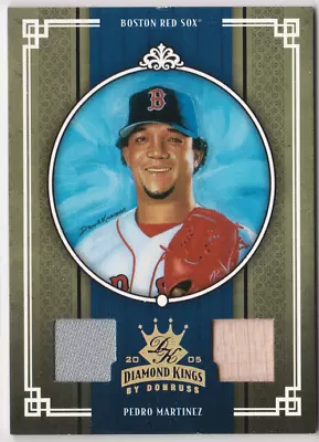 2005 Diamond Kings Materials Gold #41 Pedro Martinez Bat-Jsy Jersey /50 - NM • $9