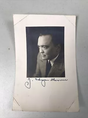 Original Old Vintage FBI J. Edgar Hoover Signed Photo 1940 -1950 G-Man • $260