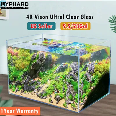 LYPHARD AQUARIUMS Ultra Clear Rimless Low Iron Aquarium FishTank 9.5/23Gallon • $89.99