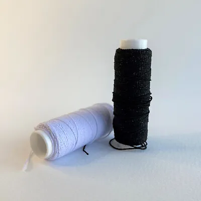 £2.25 • Buy  Black And White Shirring Elastic Thread For Sewing, Bobbin Work, Smocking, Knit