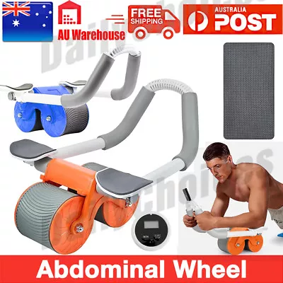 Auto-Rebound Ab Core Wheel With Elbow Support & LCD Workout Timer • $28.95