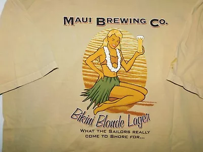 Crazy Shirts Hawaii Beer Dyed Shirt Maui Brewing Hula Girl Motif Sz XXL 2/74 • $29.99