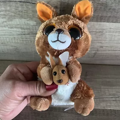 TY Beanie Boos 6  KIPPER The Kangaroo Plush Stuffed Animal Brown Orange Eyes • $9.99
