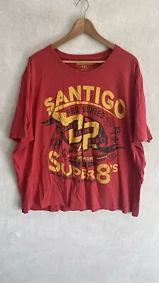 Kmart Mens Vintage Style Print T-Shirt Tee Top 5XL Santiago Super 8s Car Garage • $12