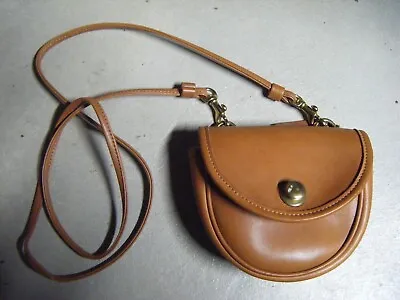 COACH Vtg 80s Brown 2 Ways Leather Mini Shoulder Bag/Waist Bag • $87.98
