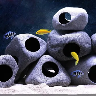 $14.67 • Buy Natural Aquarium Cave Decorations Fish Tank Betta Hiding Stone Accessories Decor
