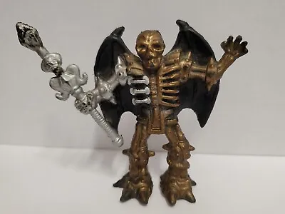 Chap Mei Vintage Skeleton Warrior Toy Figure 1994 With Staff Gold Silver  • $7.95