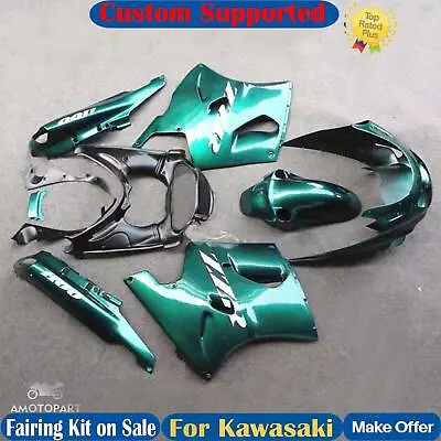 Injection Fairing Kit Bodywork Plastic Fit For Kawasaki ZZR1100 1993-2003 #4 • $572.38